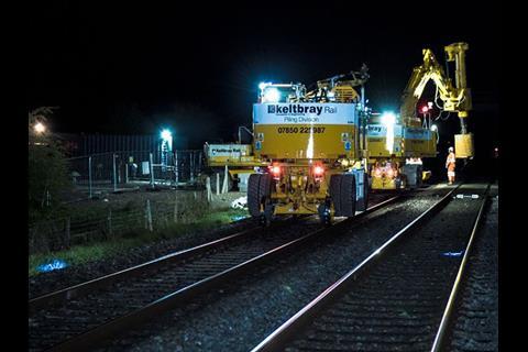Keltbray Rail Plant is installing directional LED lights on 14 Colmar road-rail vehicles to clearly identify the 10 m safety exclusion zone.
